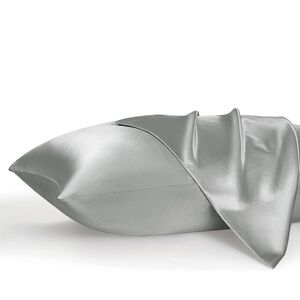 Bedsure Satin Pillowcase for Hair and Skin Silver Grey Silky Pillowcase 20x30 In